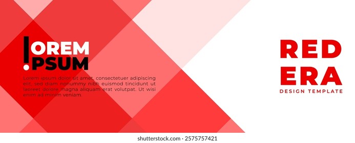 Red Era design template, Vector abstract design banner web template