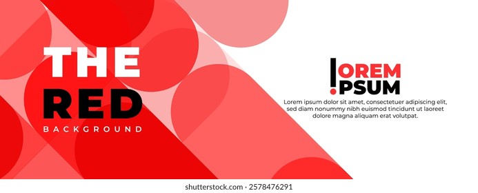 Red Era design template, Vector abstract design banner web template