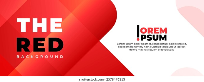 Red Era design template, Vector abstract design banner web template