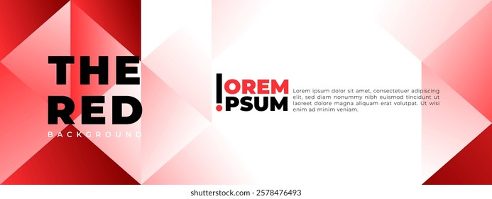 Red Era design template, Vector abstract design banner web template