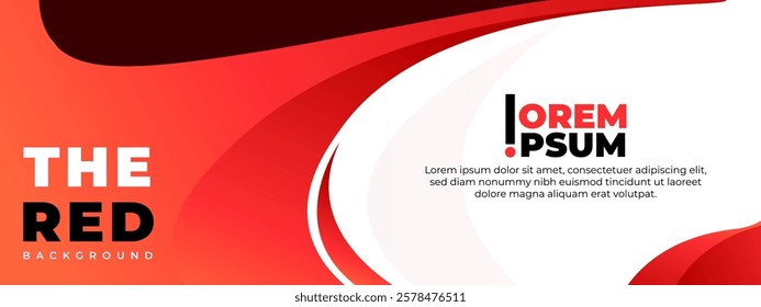 Red Era design template, Vector abstract design banner web template