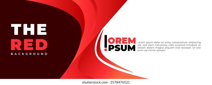 Red Era design template, Vector abstract design banner web template