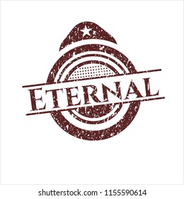 Red Eternal distress rubber grunge seal