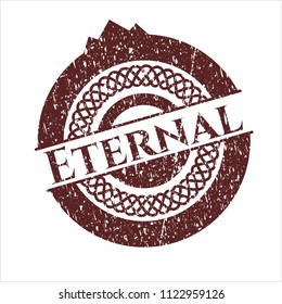 Red Eternal distress rubber stamp