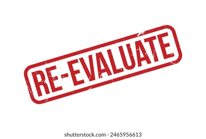 Red Re Evaluate Rubber Stamp Seal Vector
