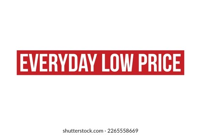 Red Everyday Low Price Rubber Stamp Seal Vector