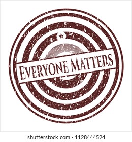 Red Everyone Matters rubber stamp