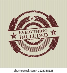 Red Everything included distress grunge seal