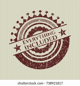 Red Everything included distress grunge seal