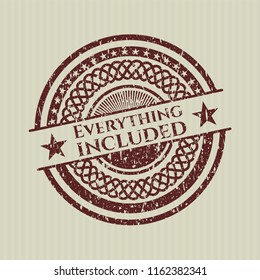 Red Everything included distress rubber grunge texture stamp