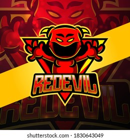 Red Evil esport mascot logo design