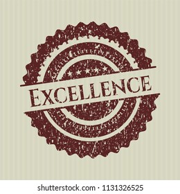 Red Excellence distressed with rubber seal texture