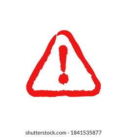 Red Exclamation Mark Rubber Stamp Illustration