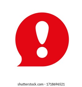 red exclamation mark. Vector icon.