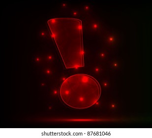 red exclamation mark. vector illustration