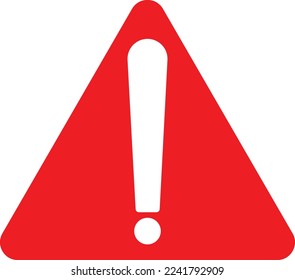 signo de exclamación rojo, signo de advertencia rojo, signo de signo de exclamación