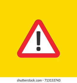 Red Exclamation Sign - Danger Triangle Road sign