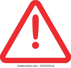 Red exclamation sign icon vector