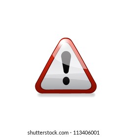 Red Exclamation Sign. Vector