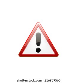 Red Exclamation Sign. Vector