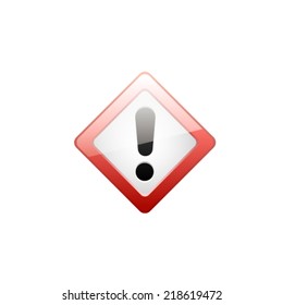 Red Exclamation Sign. Vector