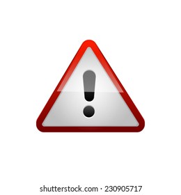Red Exclamation Sign. Vector