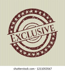 Red Exclusive grunge seal