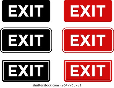 signal de sortie rouge. Signalisation de sécurité. offrir des conseils clairs et transmettre un sens.  Image simple mais frappante
