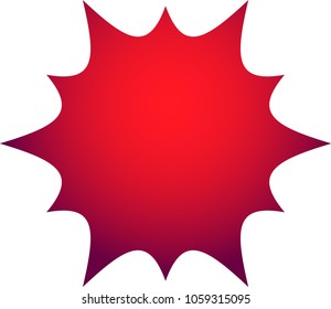 Red explosion badge