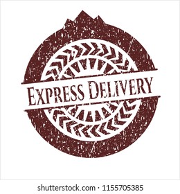 Red Express Delivery distressed grunge seal