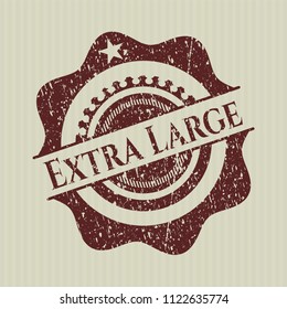 Red Extra Large rubber seal with grunge texture