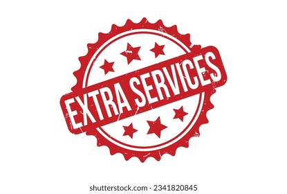 Red Extra Services Rubber Stamp Seal Vector