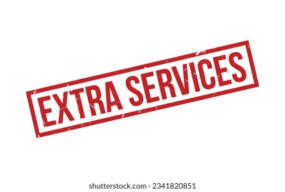 Red Extra Services Rubber Stamp Seal Vector