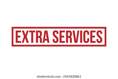 Red Extra Services Rubber Stamp Seal Vector