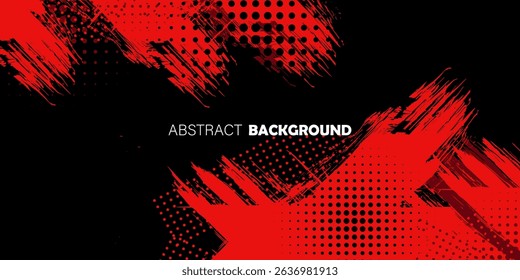 Red Extreme Abstract Background. Modern grunge textured