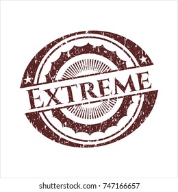 Red Extreme distress rubber grunge stamp