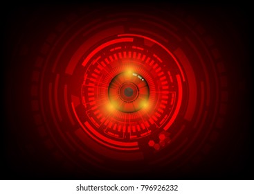 Red eye abstract technology circle