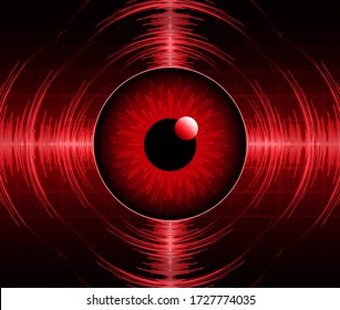 red eye cyber circuit future technology concept background