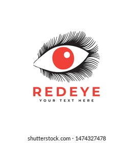 Red eye graphic design template illustration isolated