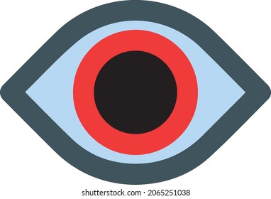 Red Eye icon, Set of all Photography color flat icons isolated on white background