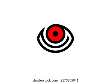 Red Eye Logo abstact design