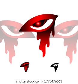 red eye of logo design with red color