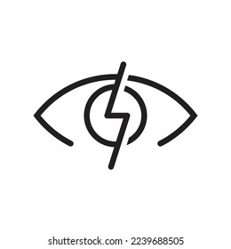 Red Eye Reduction Icon design. isolated on white background. vector illustration