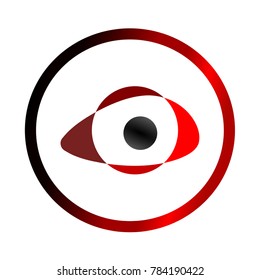 The red eye surveillance, illustration vector