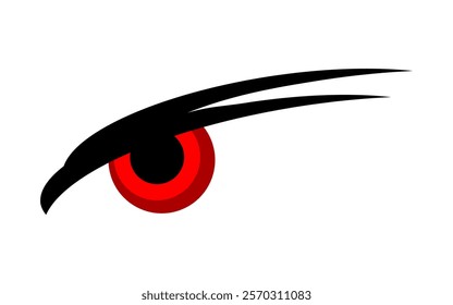 Red Eye Vector Design with Fierce Look