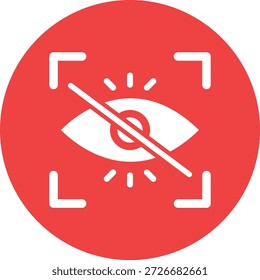 Ilustración de diseño de icono de Vector de ojos rojos