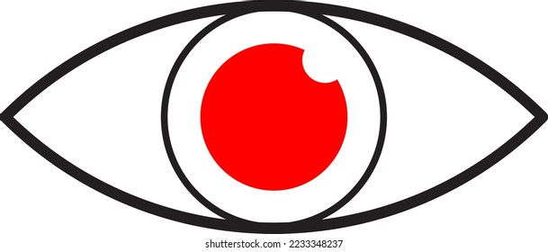 Red eye vector illustration format