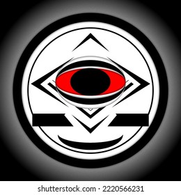 Red eye vector for logo or background