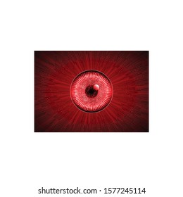 red eyecyber circuit future technology concept background