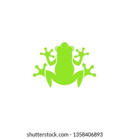 Red eyed tree frog. Logo. Abstract animal. Green frog. Vector illustration EPS10